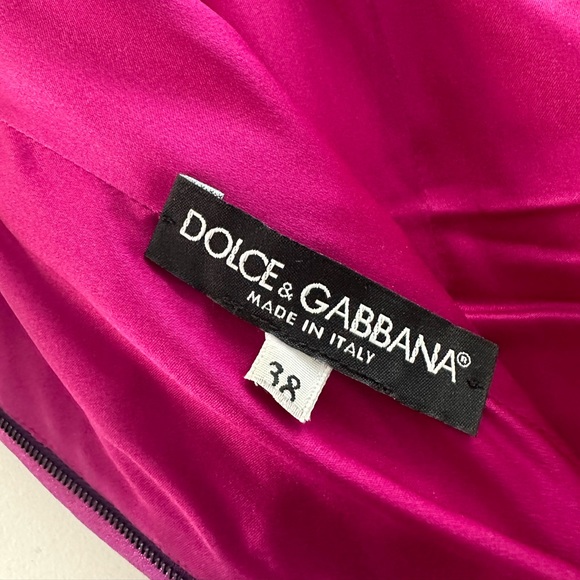 DOLCE & GABBANA Ruched Metallic Jersey Mini Dress - Picture 3 of 5